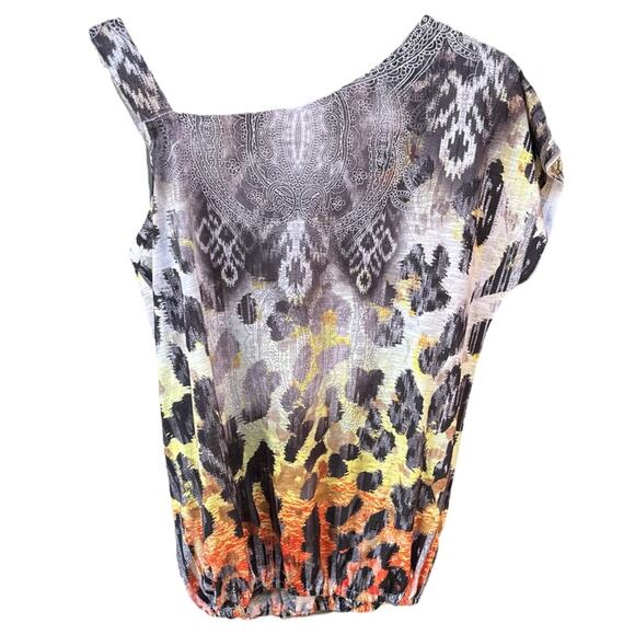 Daytrip Buckle beaded Bandanna Leopard Top like New Size L - Picture 3 of 6